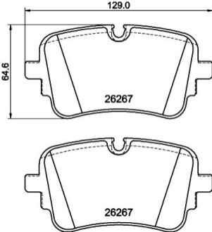 Колодки гальмівні (задні) Audi A6/A7/A8/Q7/Q8/VW Touareg 18- BEHR-HELLA 8DB355041001