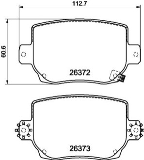 Klocki ham. tył TESLA BEHR-HELLA 8DB355041041