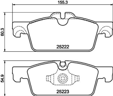 Klocki ham. przód PEUGEOT BEHR-HELLA 8DB355041101