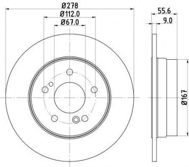 Тормозной диск BEHR-HELLA 8DD 355 101-011