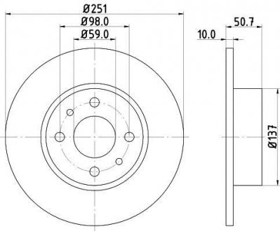 Гальмівний диск BEHR-HELLA 8DD 355 101-101 (фото 1)