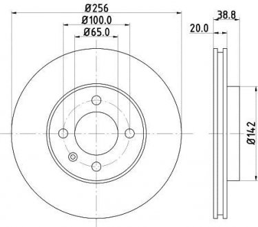 Гальмівний диск BEHR-HELLA 8DD 355 101-321 (фото 1)
