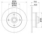 Диск гальмівний VW Golf, Passat 85-96 задн. BEHR-HELLA 8DD 355 101-661 (фото 4)