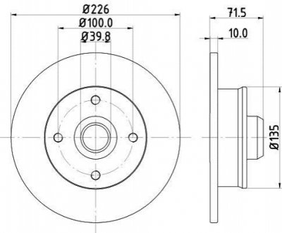Тормозной диск BEHR-HELLA 8DD 355 101-661