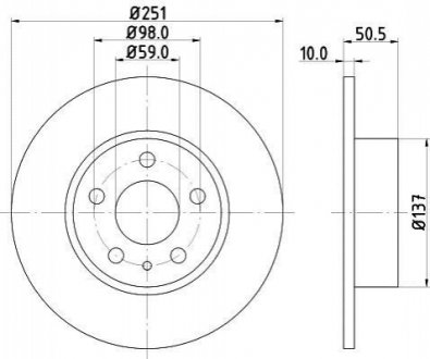 Гальмівний диск BEHR-HELLA 8DD 355 101-971 (фото 1)