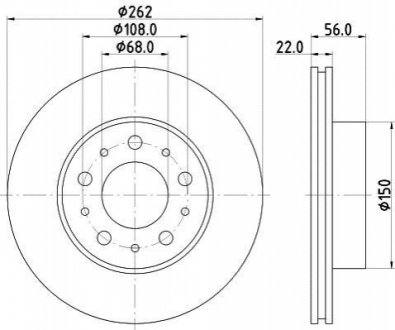 Тормозной диск BEHR-HELLA 8DD 355 102-241