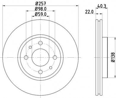Тормозной диск BEHR-HELLA 8DD 355 103-971