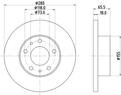 Гальмівний диск BEHR-HELLA 8DD355104391