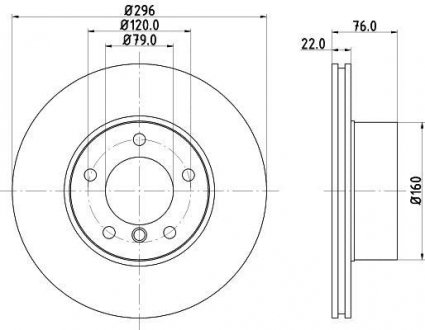 Диск гальмівний - (TB217124 / 6767061 / 34116767061) BEHR-HELLA 8DD 355 104-591