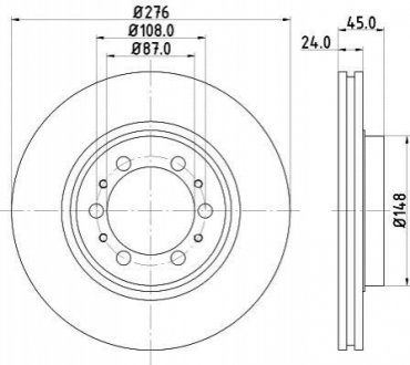 Гальмівний диск BEHR-HELLA 8DD 355 105-131 (фото 1)