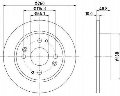 Тормозной диск BEHR-HELLA 8DD 355 105-311 (фото 1)