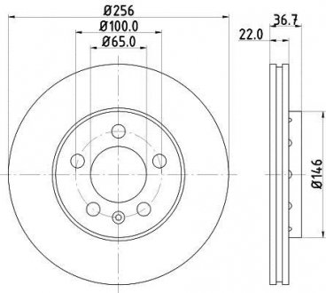 Тормозной диск BEHR-HELLA 8DD 355 105-361