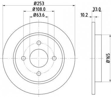 Гальмівний диск BEHR-HELLA 8DD 355 105-661 (фото 1)