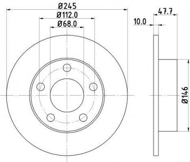 Гальмівний диск BEHR-HELLA 8DD 355 105-681 (фото 1)