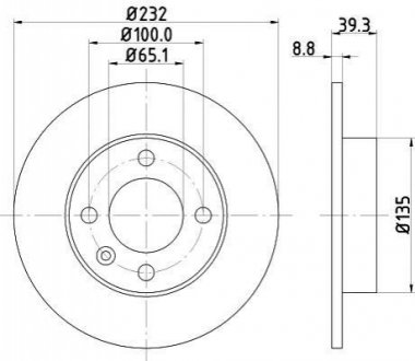 Гальмівний диск BEHR-HELLA 8DD 355 106-681 (фото 1)