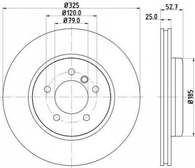 Тормозной диск BEHR-HELLA 8DD 355 107-671 (фото 1)