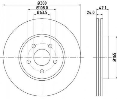 Тормозной диск BEHR-HELLA 8DD 355 108-041 (фото 1)