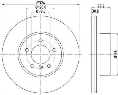 Диск тормозной - (6864906 / 6864905 / 6767269) BEHR-HELLA 8DD 355 109-921