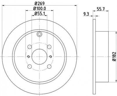 Гальмівний диск BEHR-HELLA 8DD 355 110-491 (фото 1)