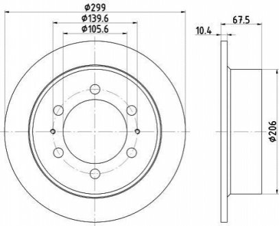 Тормозной диск BEHR-HELLA 8DD355112001 (фото 1)