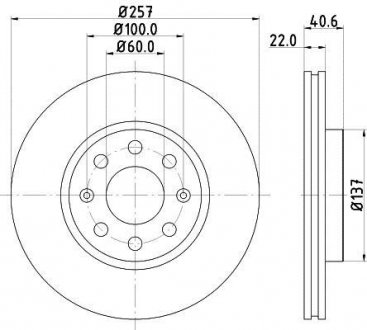 Гальмівний диск BEHR-HELLA 8DD 355 112-581 (фото 1)