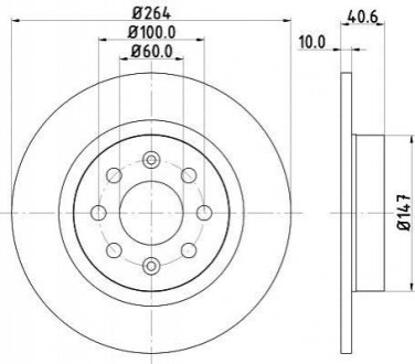 Гальмівний диск BEHR-HELLA 8DD 355 112-621 (фото 1)