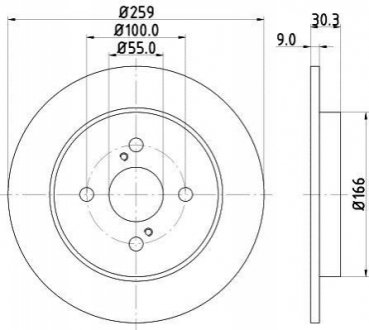 Гальмівний диск BEHR-HELLA 8DD 355 113-601 (фото 1)