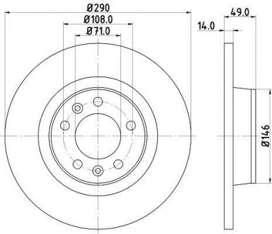 Диск тормозной - (SU001A1062 / 9467548487 / 9404249918) BEHR-HELLA 8DD355113-681