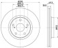 Гальмівний диск перед. Toyota Auris, Avensis, Verso 1.6-2.2D 03.07- BEHR-HELLA 8DD 355 114-281 (фото 1)