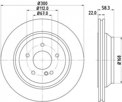 Тормозной диск BEHR-HELLA 8DD 355 115-391 (фото 1)