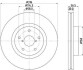 Гальмівний диск передній Subaru Tribeca 06- BEHR-HELLA 8DD 355 116-361 (фото 1)