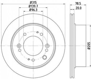 Тормозной диск BEHR-HELLA 8DD 355 116-571 (фото 1)