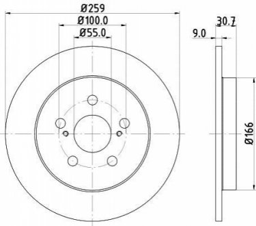 Тормозной диск BEHR-HELLA 8DD 355 116-901 (фото 1)