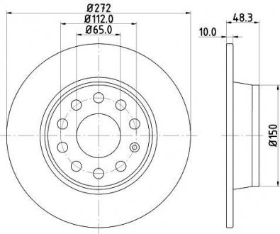 Тормозной диск BEHR-HELLA 8DD 355 116-971 (фото 1)