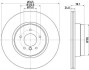 Диск гальмівний задній BMW X5 E70, X6 E71 04-14 BEHR-HELLA 8DD355117-761 (фото 1)