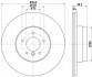 Диск гальмівний задній BMW X5 E70, X6 E71 04-14 BEHR-HELLA 8DD355117-761 (фото 2)