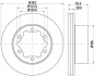 Гальмівний диск зад. Sprinter/Crafter 06- (1.8-3.5t) 303mm BEHR-HELLA 8DD355118-061 (фото 1)