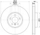 Диск гальмівний перед. правий BMW 5 (F07, F10, F11, F18), 6 (F12, F13, F06), 7 (F01, F02, F03, F04) 3.0/3.5/4.0D 09- BEHR-HELLA 8DD 355 119-271 (фото 4)