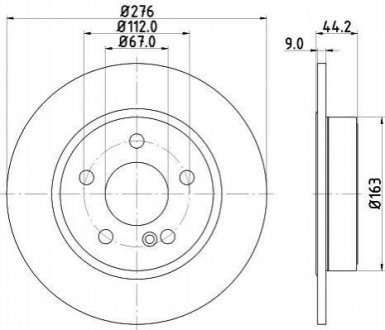 Тормозной диск BEHR-HELLA 8DD355119431 (фото 1)