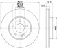 Диск тормозной MERCEDES A(W176) 12-/B(W246) 11- передний D=295мм - (A2464210112 / 40206HG00B / 402065DA0A) BEHR-HELLA 8DD355119591 (фото 1)