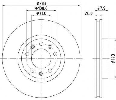 Тормозной диск передний Peugeot 308 II, 308 Sw II 1.2-2.0D 09.13- - (9803918180) BEHR-HELLA 8DD 355 120-481 (фото 1)