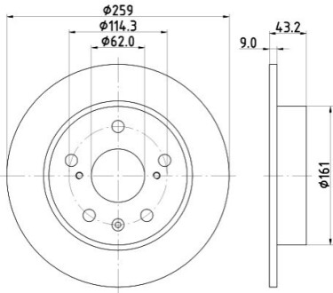 Гальмівний диск BEHR-HELLA 8DD355120531