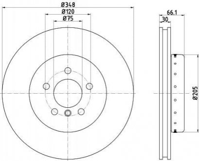 Тормозной диск BEHR-HELLA 8DD 355 120-651 (фото 1)
