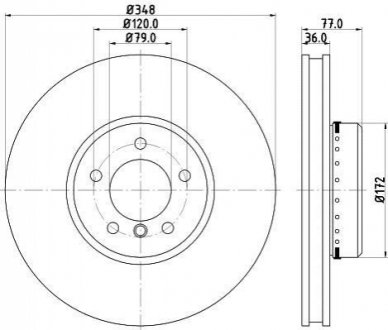 Гальмівний диск BEHR-HELLA 8DD 355 120-791 (фото 1)