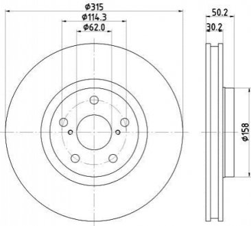 Тормозной диск BEHR-HELLA 8DD355122241 (фото 1)