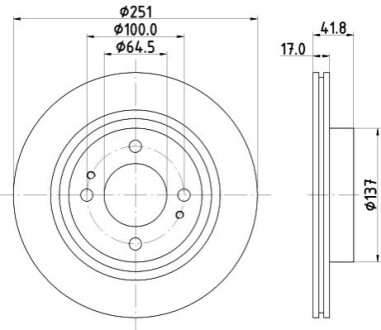 Гальмівний диск BEHR-HELLA 8DD 355 122-991