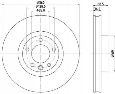 Тормозной диск BEHR-HELLA 8DD355123191 (фото 1)
