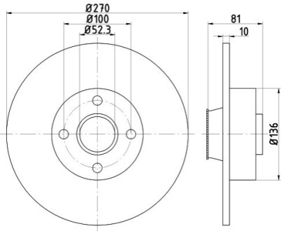 Гальмівний диск BEHR-HELLA 8DD355123271