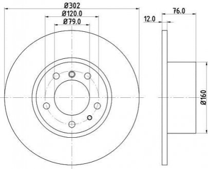 Тормозной диск BEHR-HELLA 8DD 355 127-021 (фото 1)