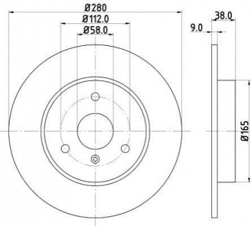 Гальмівний диск BEHR-HELLA 8DD 355 127-411 (фото 1)